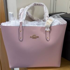 NWT Coach Pink Leather Tote with Signature Hardware LTH Blossom